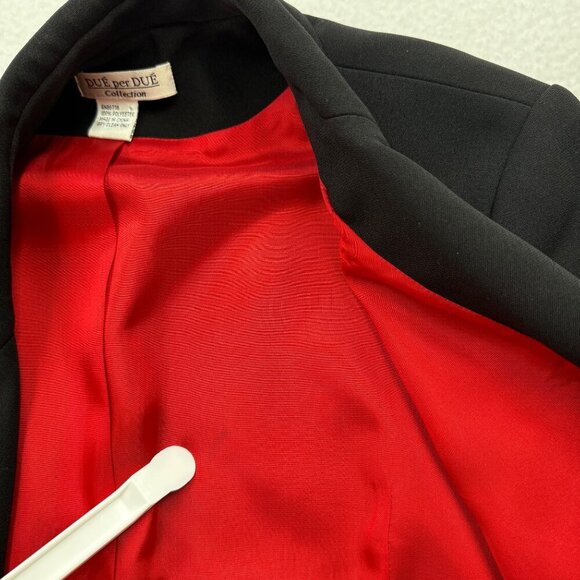 Vintage Due per Due Blazer Military Style Asian Career Event Black Womens 12 - Picture 13 of 13